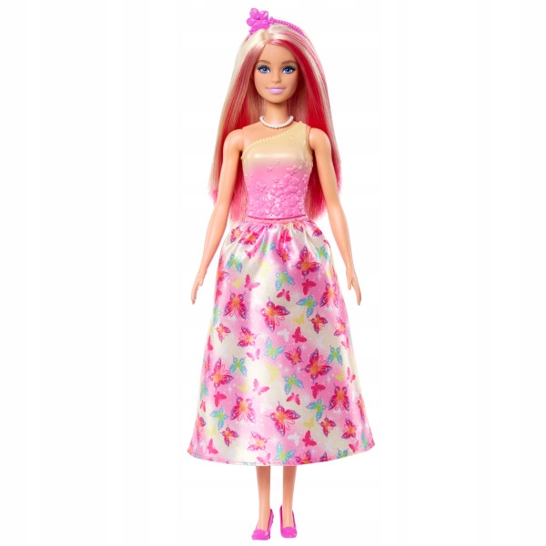 Bábika Barbie princezná s dlhými ružovo-blond vlasmi HRR08
